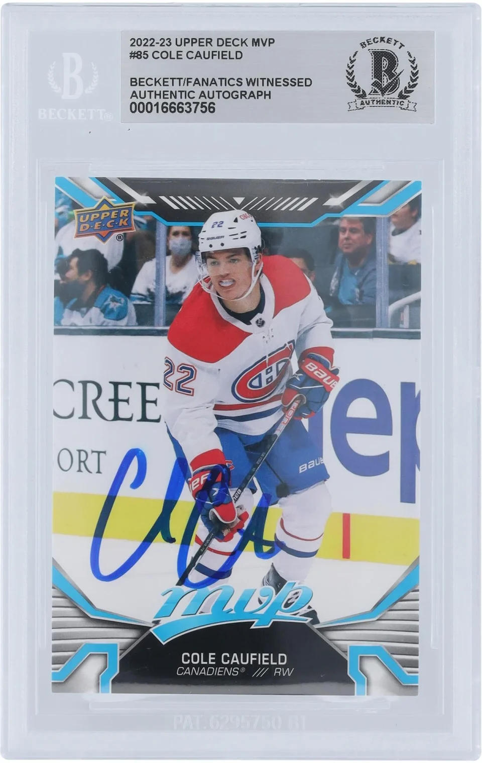 Lightweight Multi-Purpose Cole Caufield Montreal Canadiens Autographed 2022-23 Upper Deck MVP #85 Beckett Fanatics Witnessed Authenticated Card - Fanatics Authentic Certified