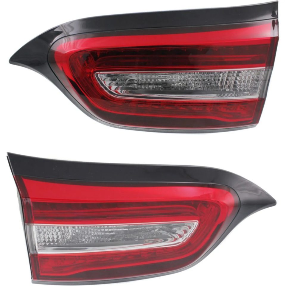 Cast Iron Polished Tail Light For 2014-2018 Jeep Cherokee Set of 2 Driver Passenger Side Inner CAPA