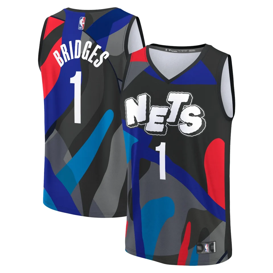 Non-Toxic Dining Youth Fanatics Branded Mikal Bridges Black Brooklyn Nets Fast Break Jersey - City Edition