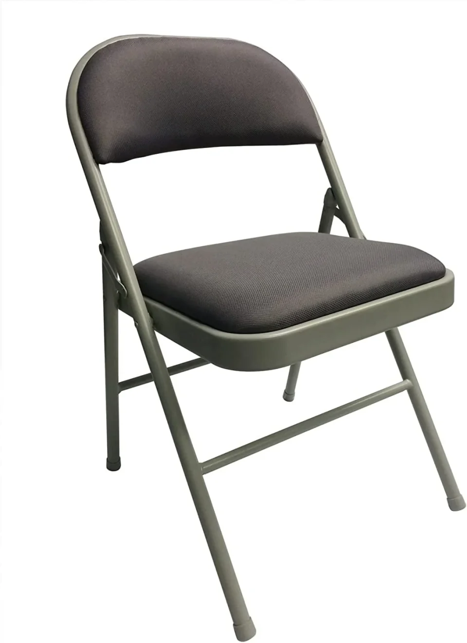 Office Upholstered Padded Folding Chair, Gray