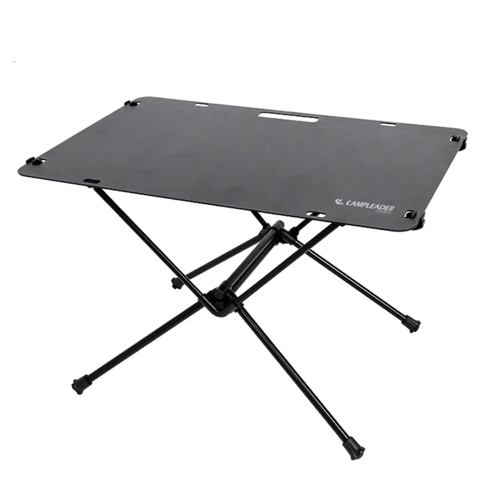 Pure Essential Foldable Camping Table Aluminum Camp Table Furniture Desk Detachable for Garden Travel Trekking Home