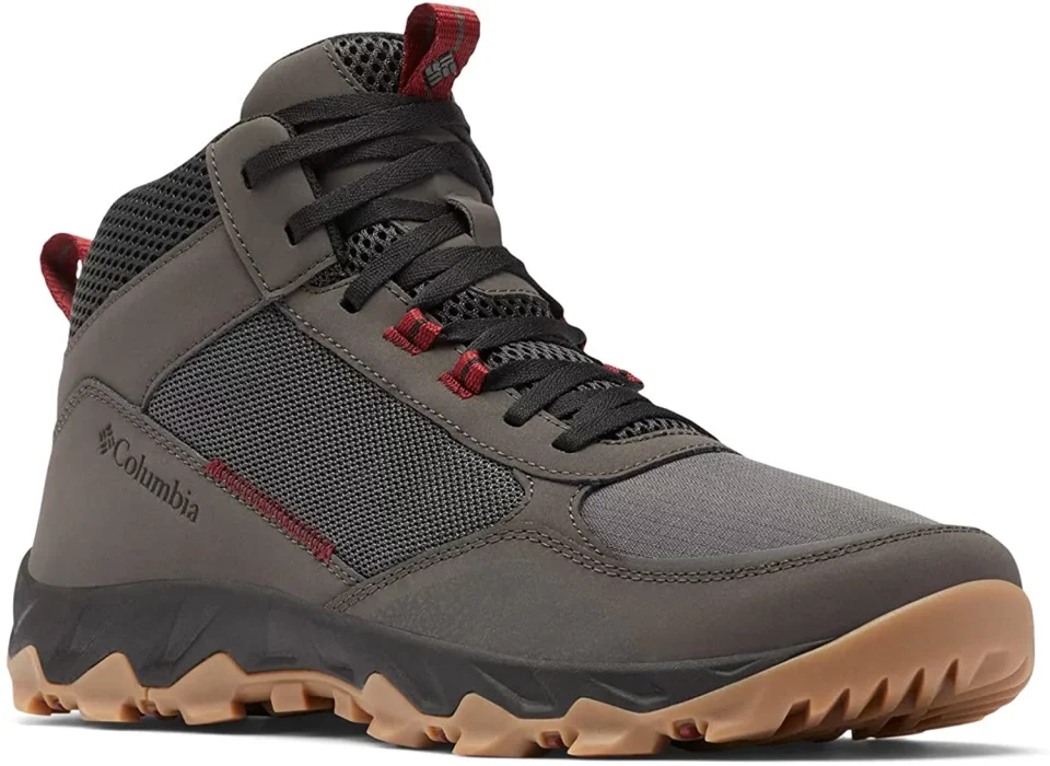 Bamboo Leak-Proof Columbia Mens Flow Centre Sneaker 10.5 Dark Grey/Red Jasper