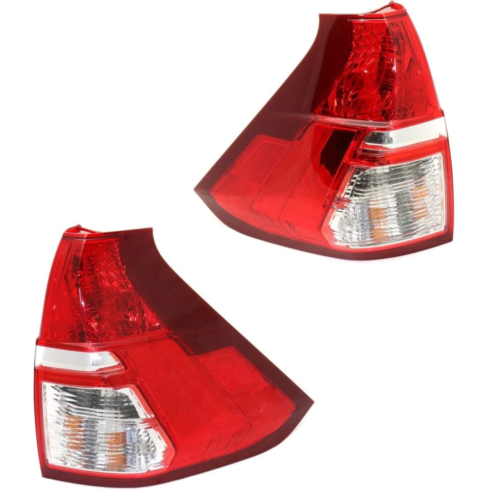 Core Tail Light Set For 2015-2016 Honda CR-V Left Right Lower Clear/Red Halogen CAPA