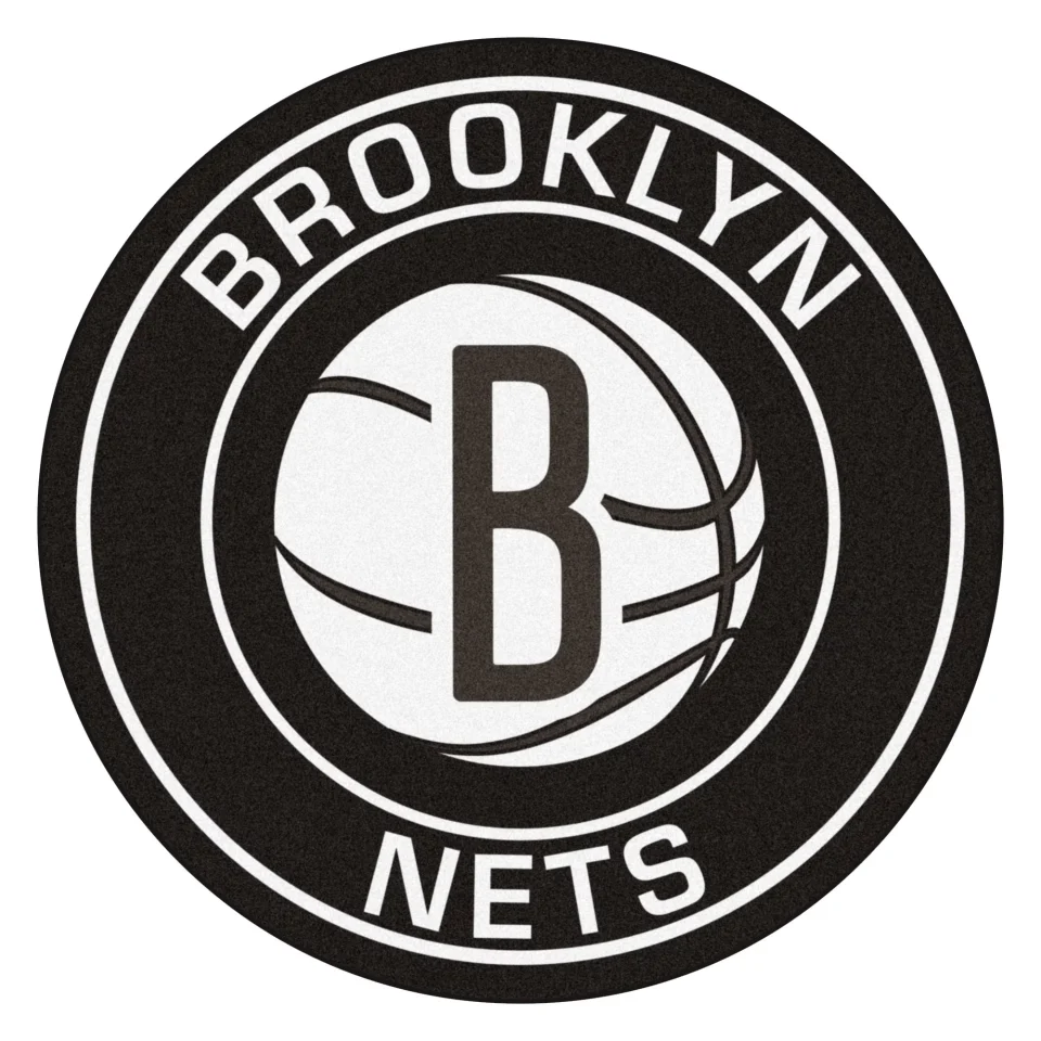 BPA-Free Office NBA - Brooklyn Nets Roundel Mat 27 diameter