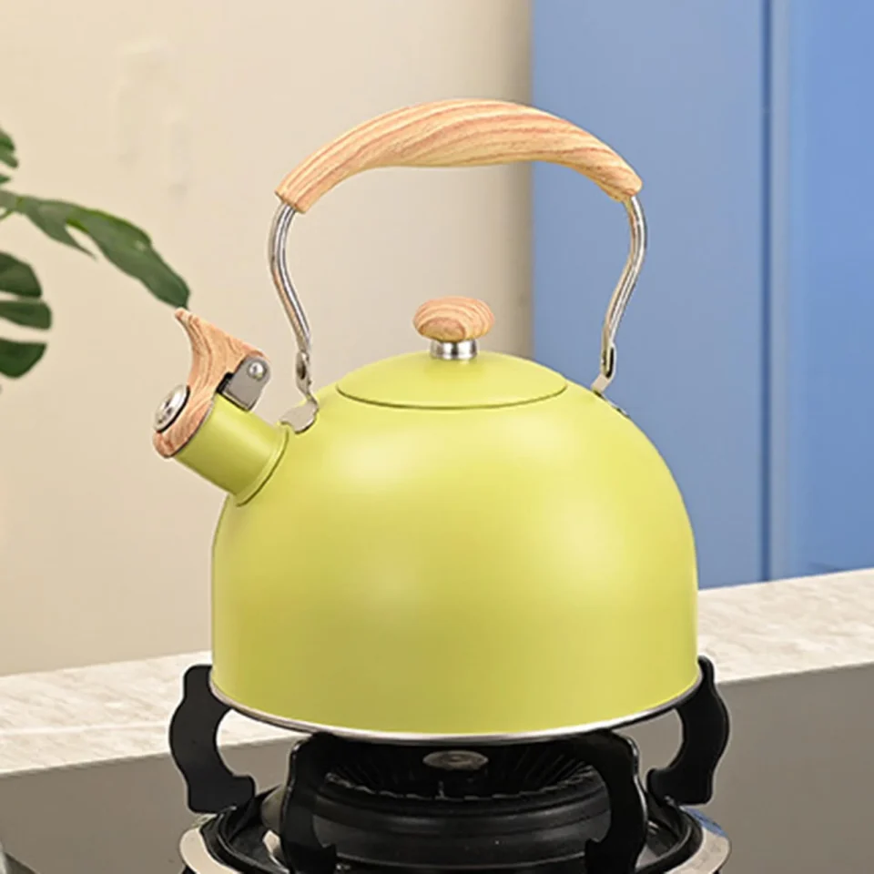 Select Tongina Whistling Kettle Teapot with Ergonomic Handle Portable Large Capacity Water Kettle Teakettles for Hiking Outdoor Home Kitchen
