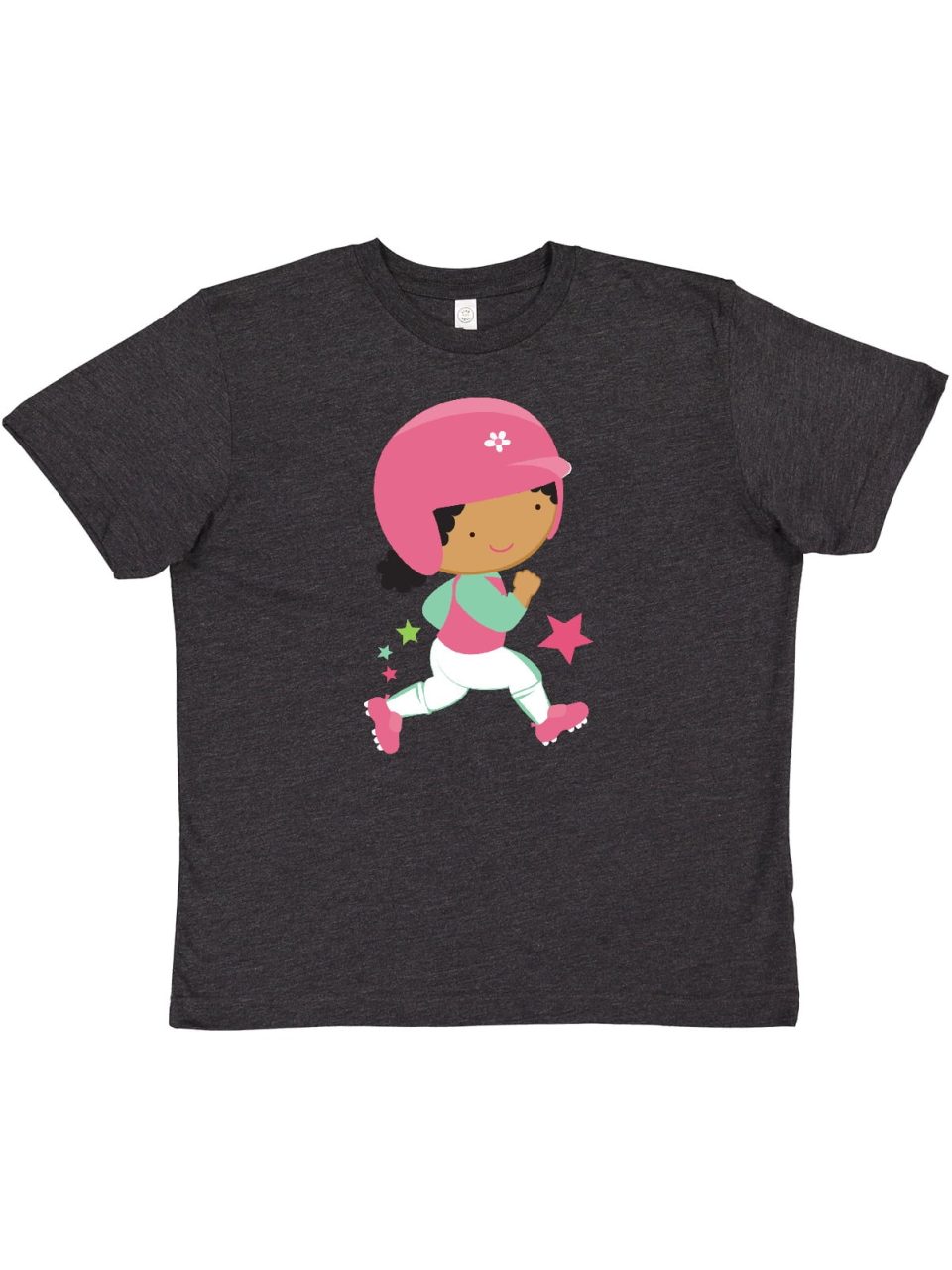 Matte Inktastic Softball Player Little Girl Youth T-Shirt