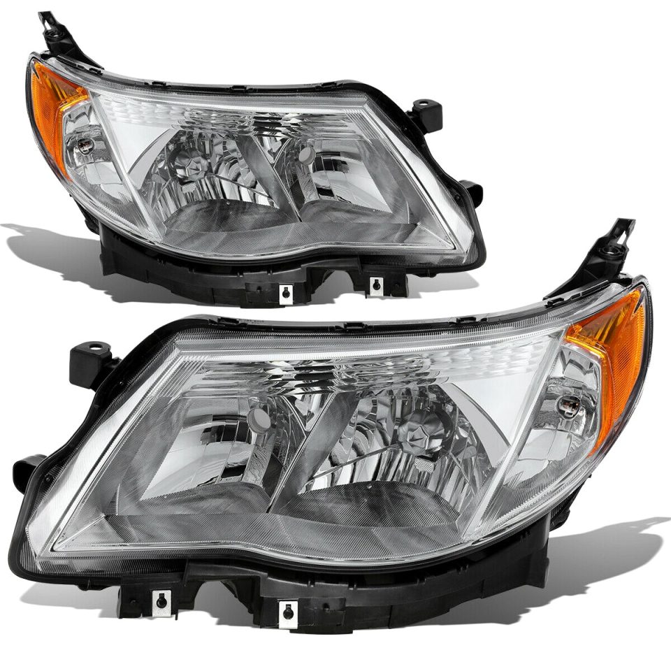 Travel Upgraded 09-13 Subaru ester Chrome Housing Amber Side Front Driving Headlight/Lamp