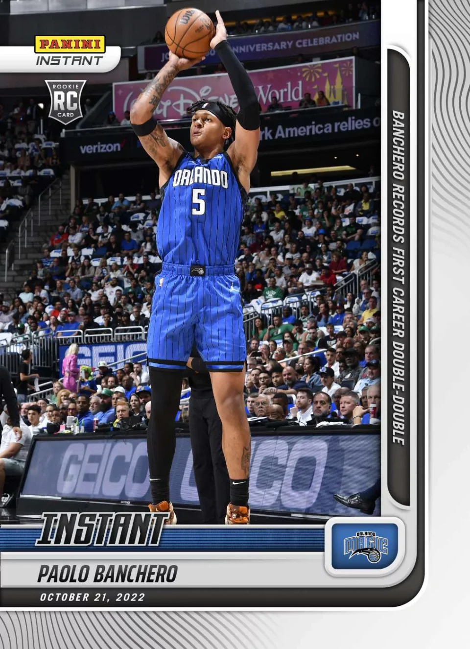 Clear Travel NBA Orlando Magic 2022-23 Instant Basketball Paolo Banchero Trading Card #9