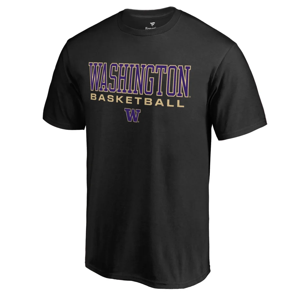 Travel Men's Fanatics Branded Black Washington Huskies True Sport Basketball T-Shirt
