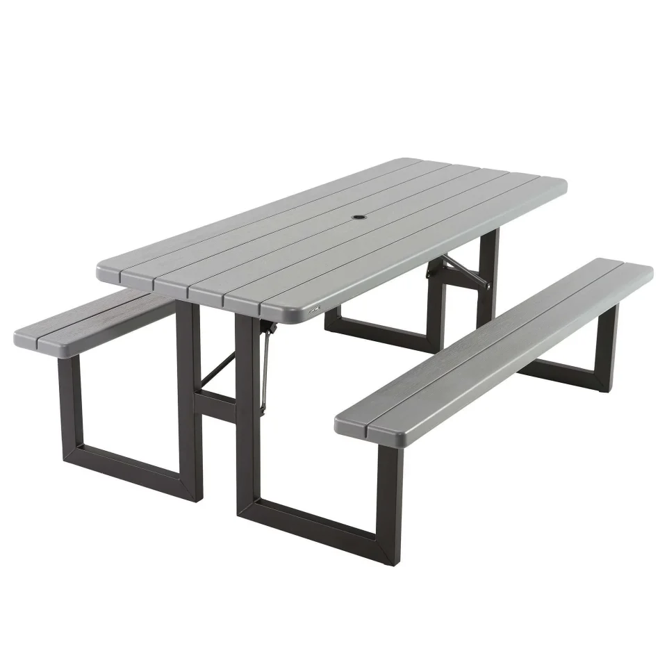 Stainless Steel Lifetime 6-Foot Craftsman Folding Picnic Table