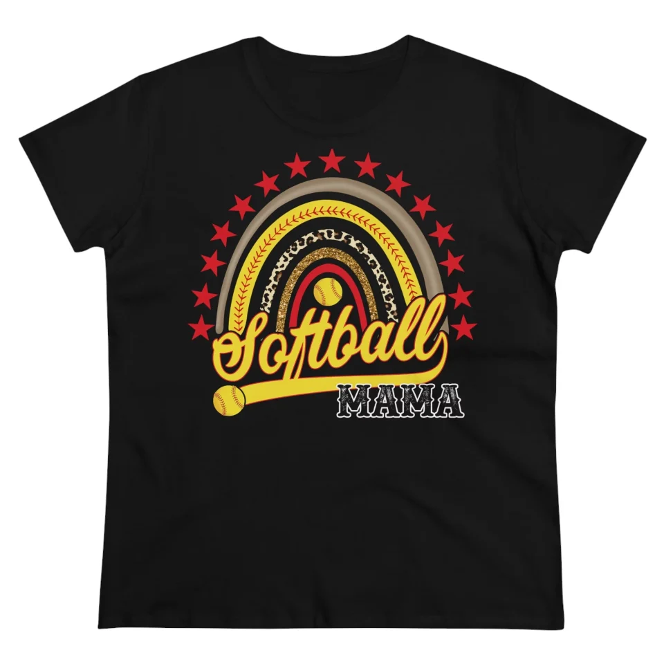 Glass Gift-Ready Softball Mom Shirt, Female, Adult, Dynamic Apparel