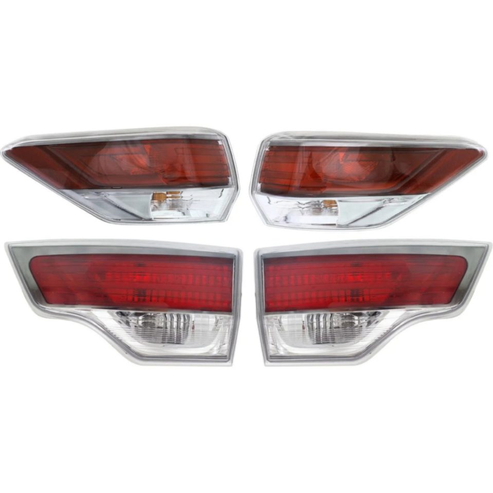 Healthy Versatile Tail Lights For 2014-2016 Toyota Highlander LH RH Inner Outer Assy Halogen CAPA