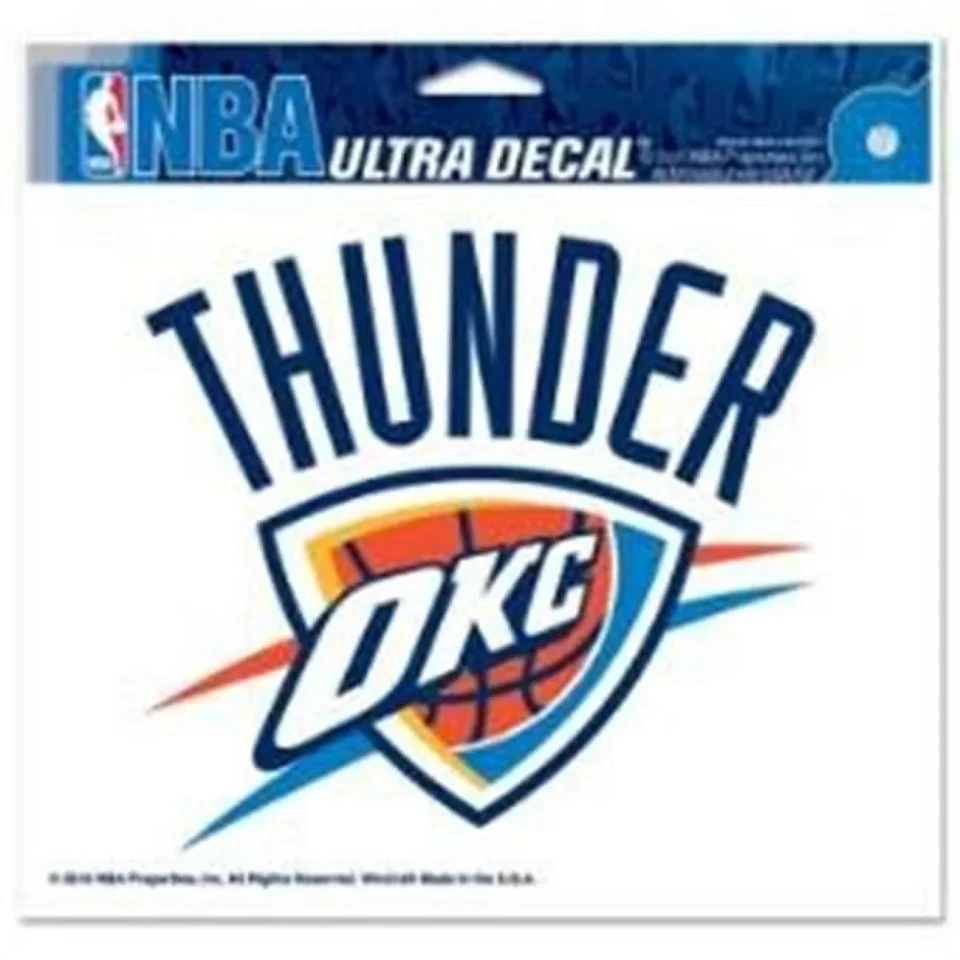 Wooden Easy-Clean Oklahoma City Thunder Decal 5x6 Ultra