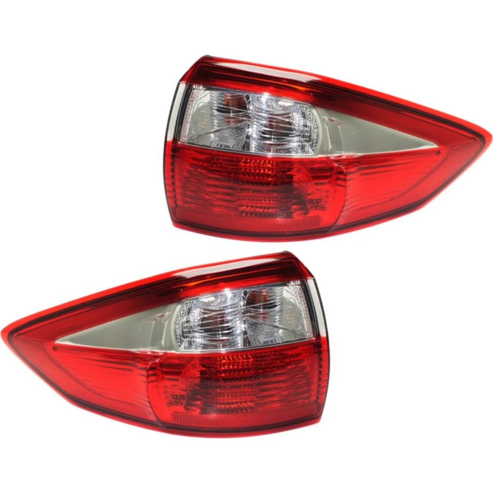 Premium Tail Light Set For 2013-2016 Ford C-Max Left Right Outer Red Lens Halogen CAPA