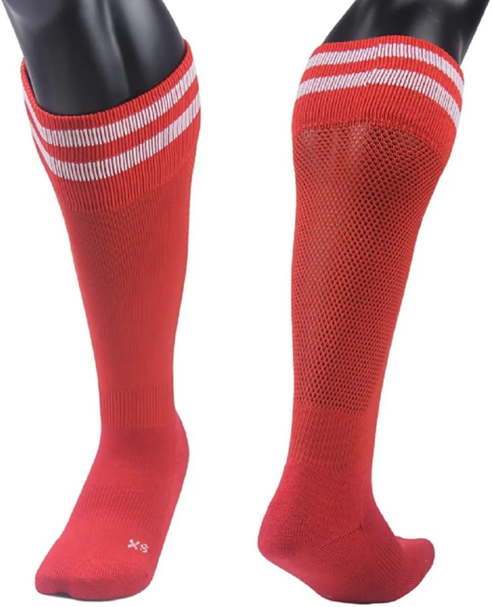 Versatile Lovely Annie Women's 2 Pairs Knee High Sports Socks for Baseball/Soccer/Lacrosse 003 M(Red)
