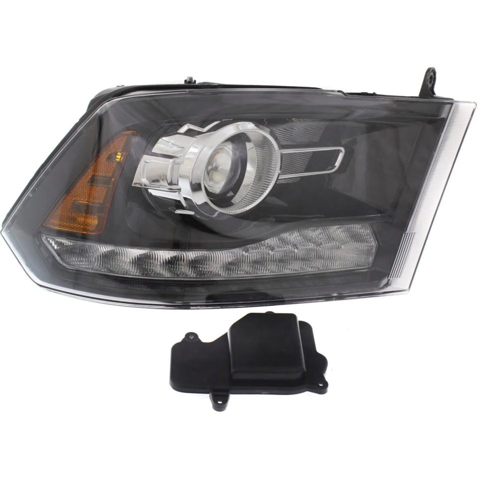 Glossy Headlight For 2016-2018 Ram 1500 Passenger Side Chrome