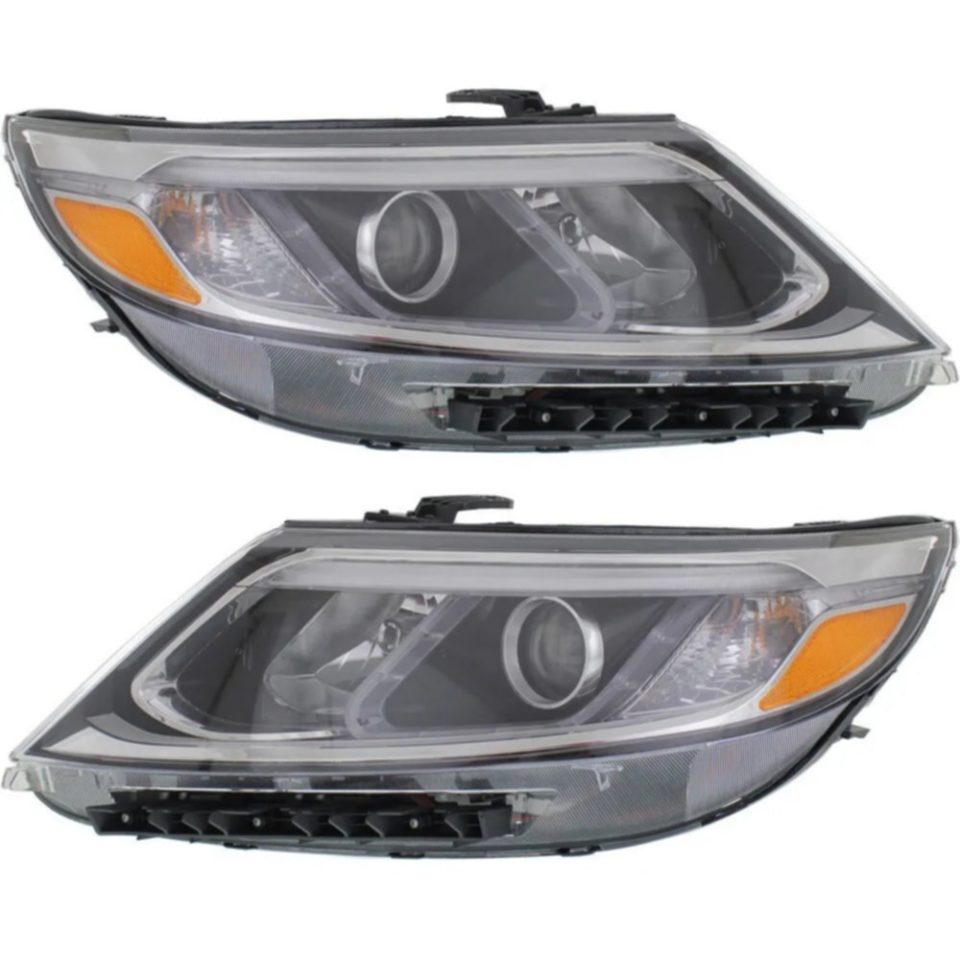 Select Easy-Clean Halogen Headlight Set Left and Right For 2014-2015 Kia Sorento LX Model