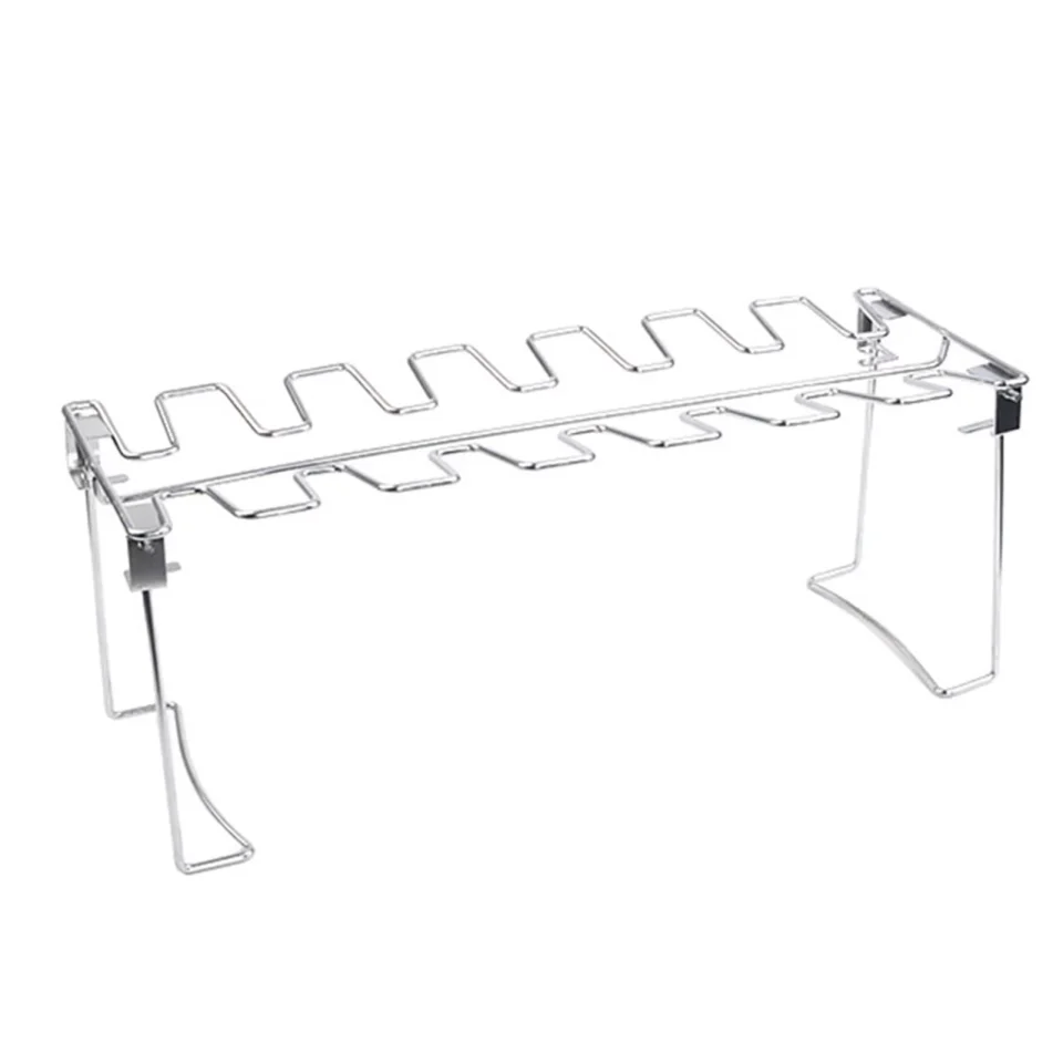 Ultimate Tomshoo Concave and Convex Design Chicken Wing Leg Rack Securely Holds Food for Grilling
