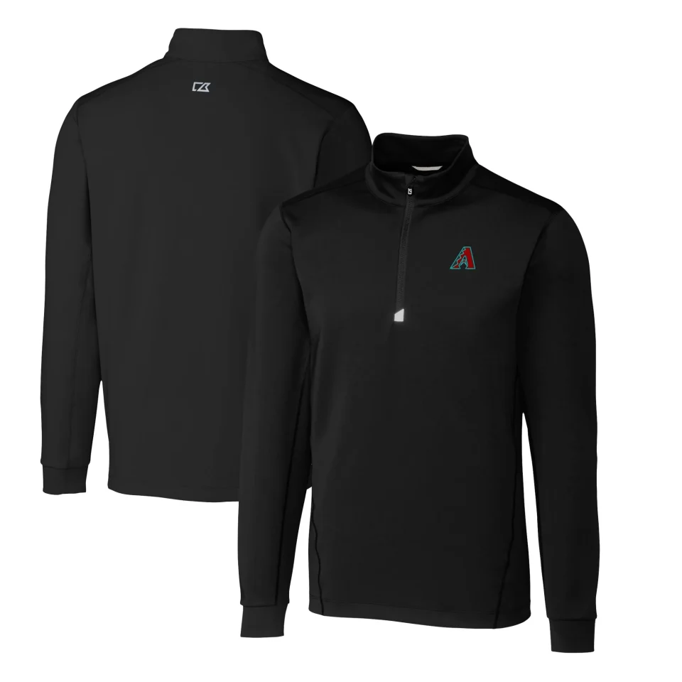 Food-Grade Travel Men's Cutter & Buck Black Arizona Diamondbacks Traverse Quarter-Zip Pullover