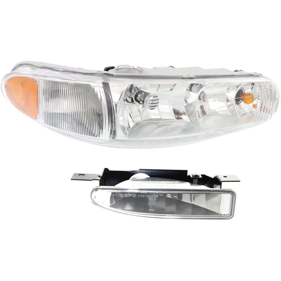 Food-Grade Office Headlight Kit For 1997-2005 Buick Century 1997-2004 Buick Regal Right 2pc