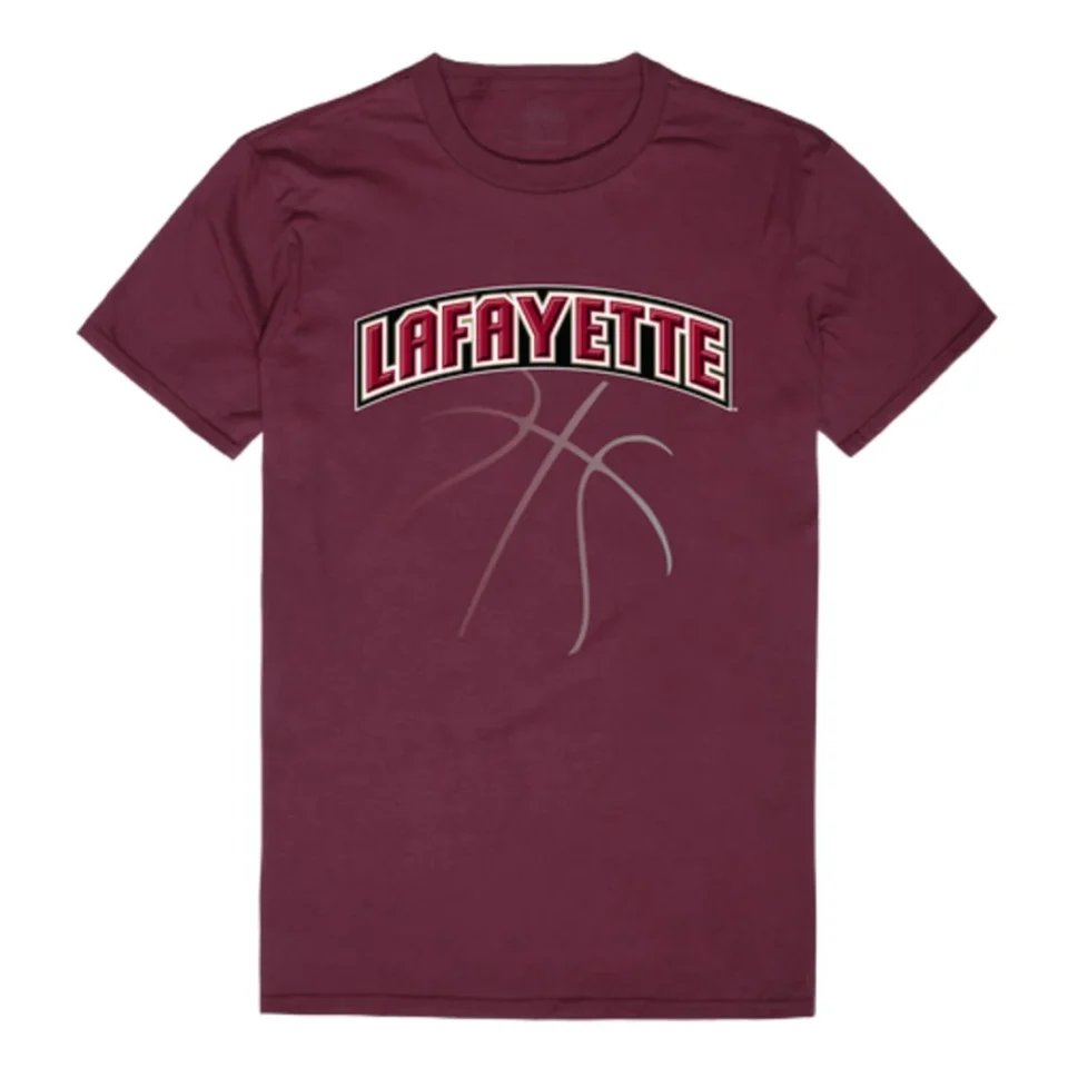 Bamboo Lafayette College Leopards Basketball T-Shirt Maroon Small