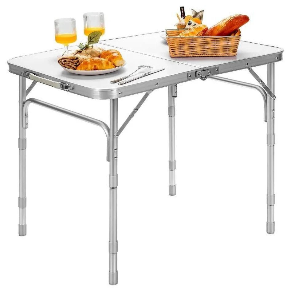 Cooking Upgraded Adjustable Folding Camping Table with Anti-Slip Feet - 10.34 - Versatile camping essential for outdoor adventures!