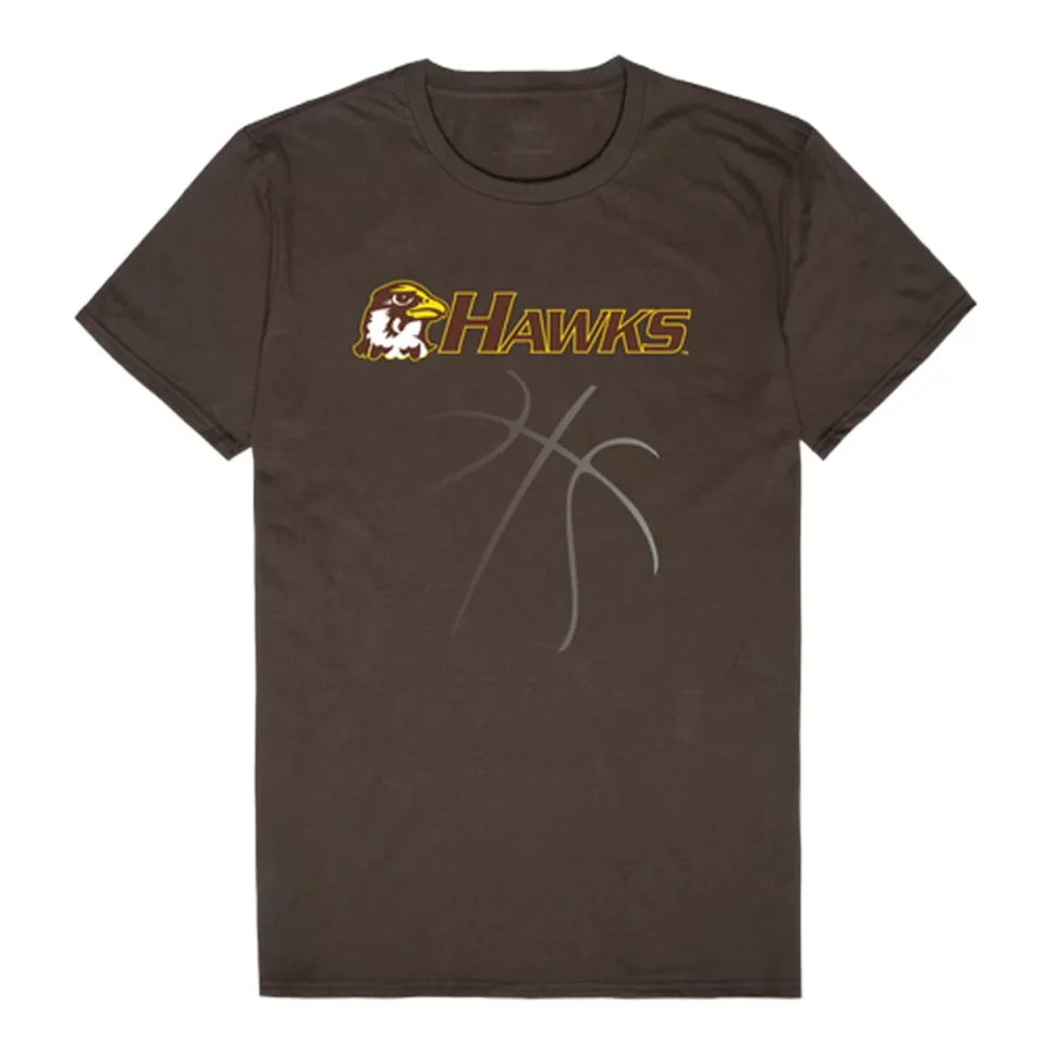 Prime W Republic Quincy University Hawks College Basketball T-Shirt, Brown - Medium