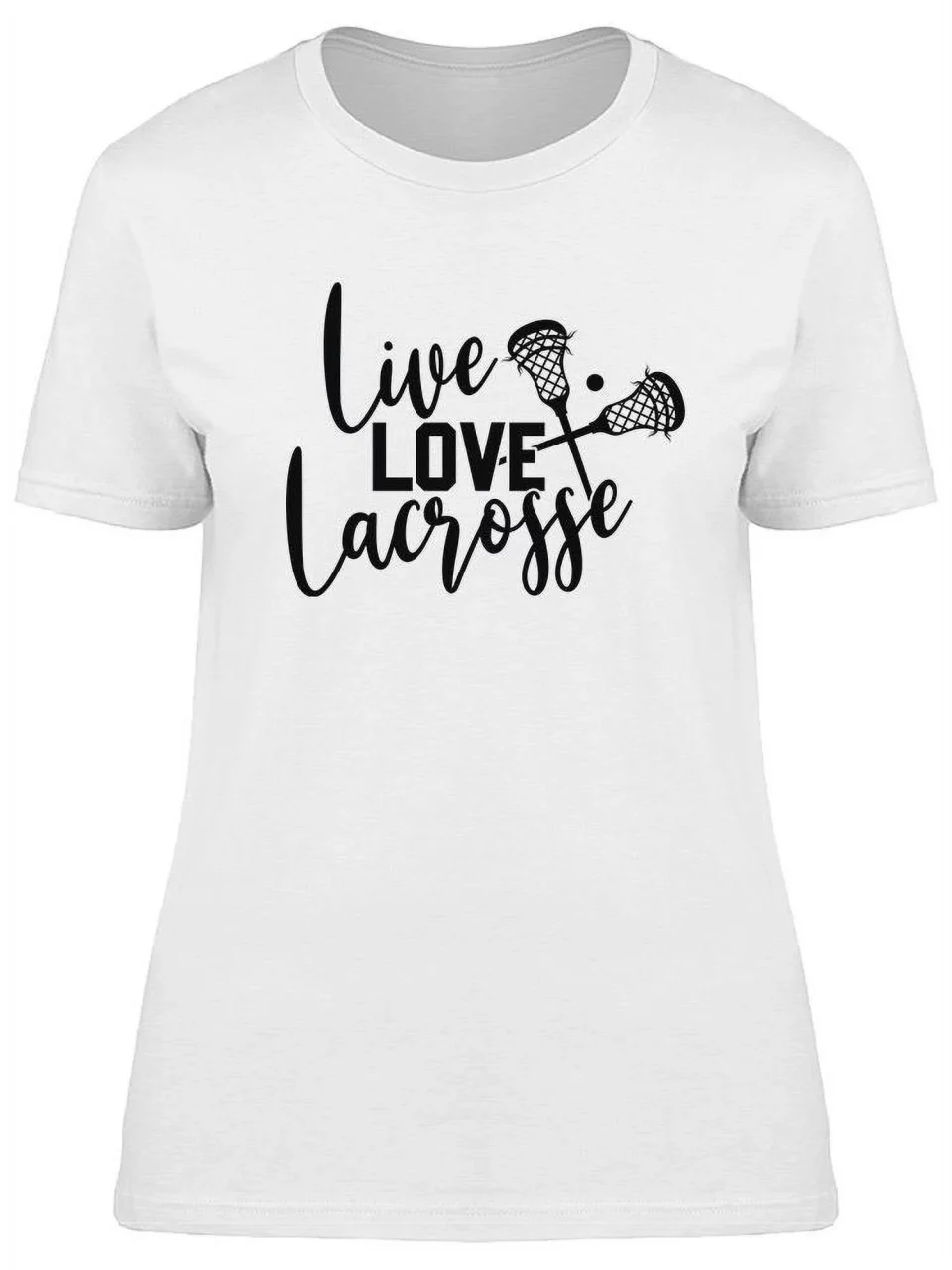 Long-Lasting Live Love Lacrosse T-Shirt Women -Image by Shutterstock, Female Medium