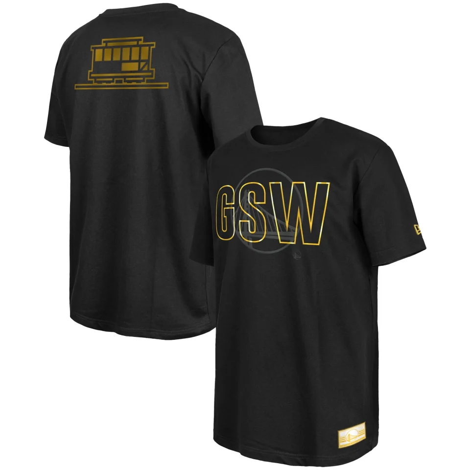Eco-Friendly Multi-Purpose Men's New Era Black Golden State Warriors 2023/24 City Edition Elite Pack T-Shirt